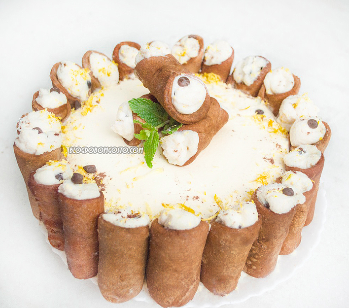 Bolo de Cannoli (com sorvete) – receita de aniversário de 1 ano do Blog!