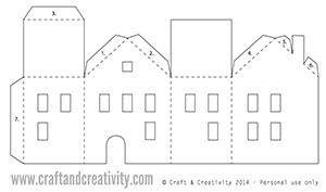 Day 3: Tea light paper houses (free template) - 25 creative days