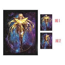 Saint Seiya anime 3d poster painting with frame  29.5*39.5cm