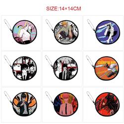 chainsaw man anime pu wallet 14*14cm