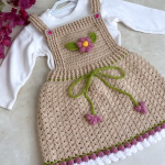 Crochet Easy Baby Dress With Flower