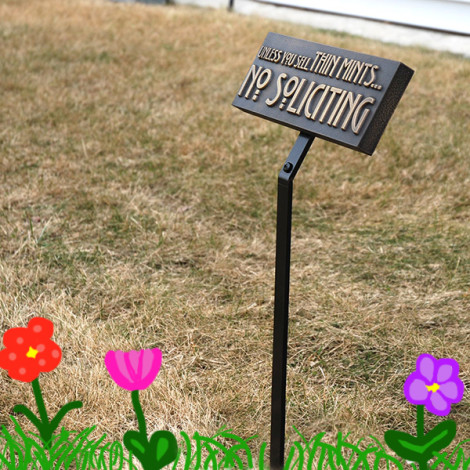 Ground mounting stake for signs and plaques