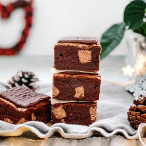 Photograph of Mint Chocolate Brownies with After Eights