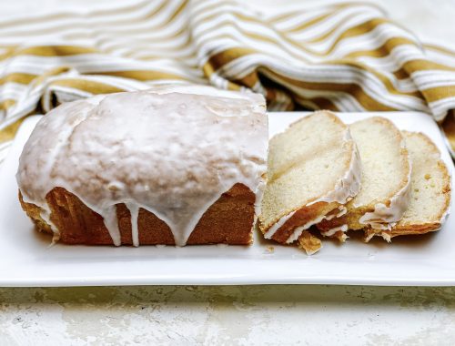 Photograph of Vegan Lemon Drizzle Cake