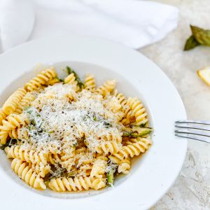 Photograph of Fusilli with Asparagus, Lemon and Mascarpone