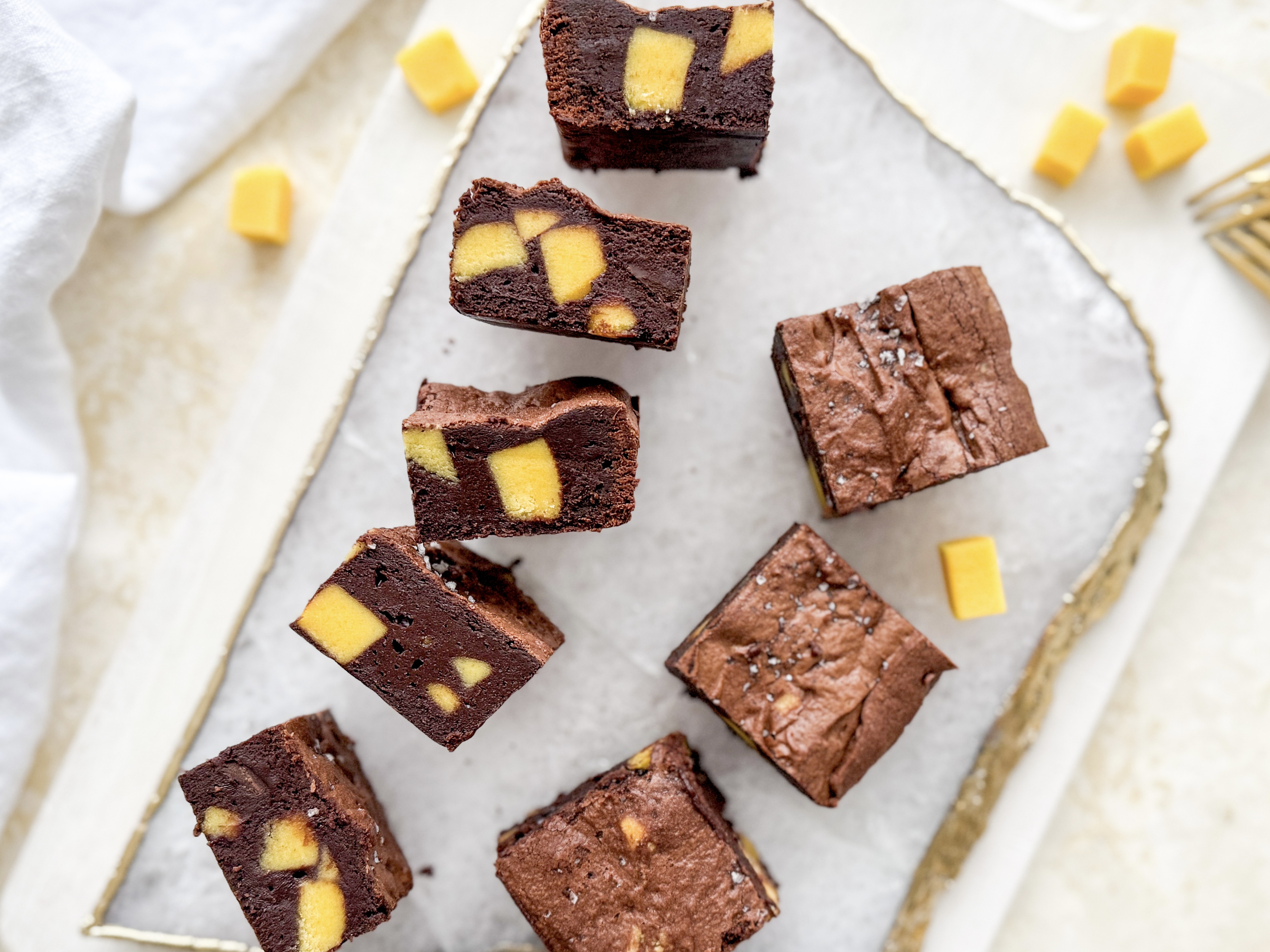 Photograph of Marzipan Brownies - aka Sherborne Brownies