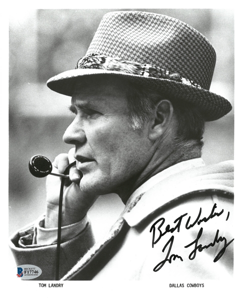 Tom Landry Autographed 8x10 Photo