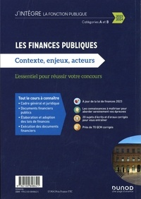 Les finances publiques. Contexte, enjeux, acteurs - Catégories A et B  Edition 2023-2024