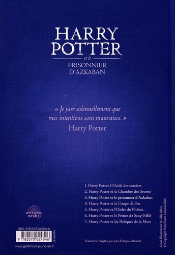 Harry Potter Tome 3 Harry Potter et le prisonnier d'Azkaban