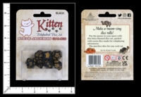 Dice : MINT83 STEVE JACKSON KITTEN POLYHEDRAL DICE BLACK