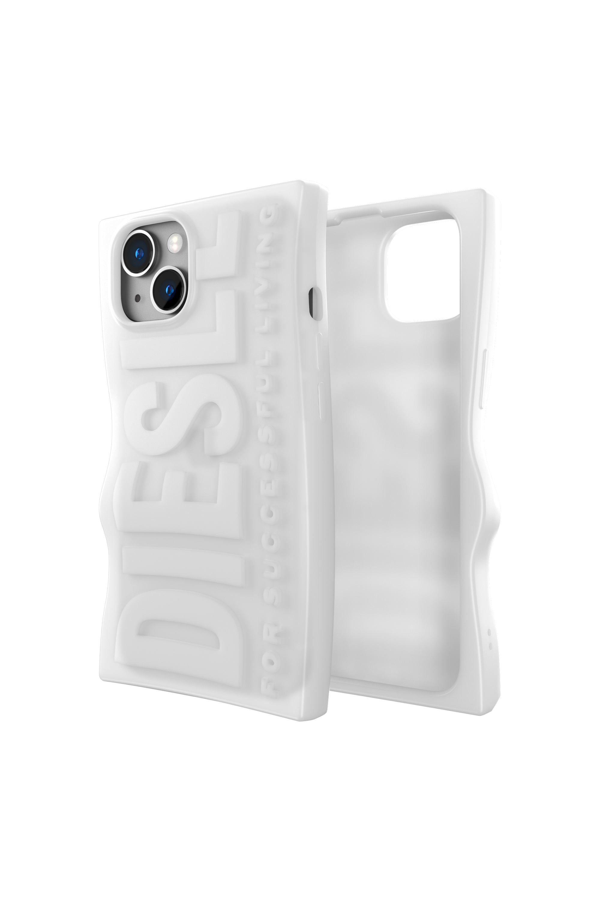 Diesel - 54122 MOULDED CASE, Unisex's D By case iPhone 13/iPhone 14 in White - 1