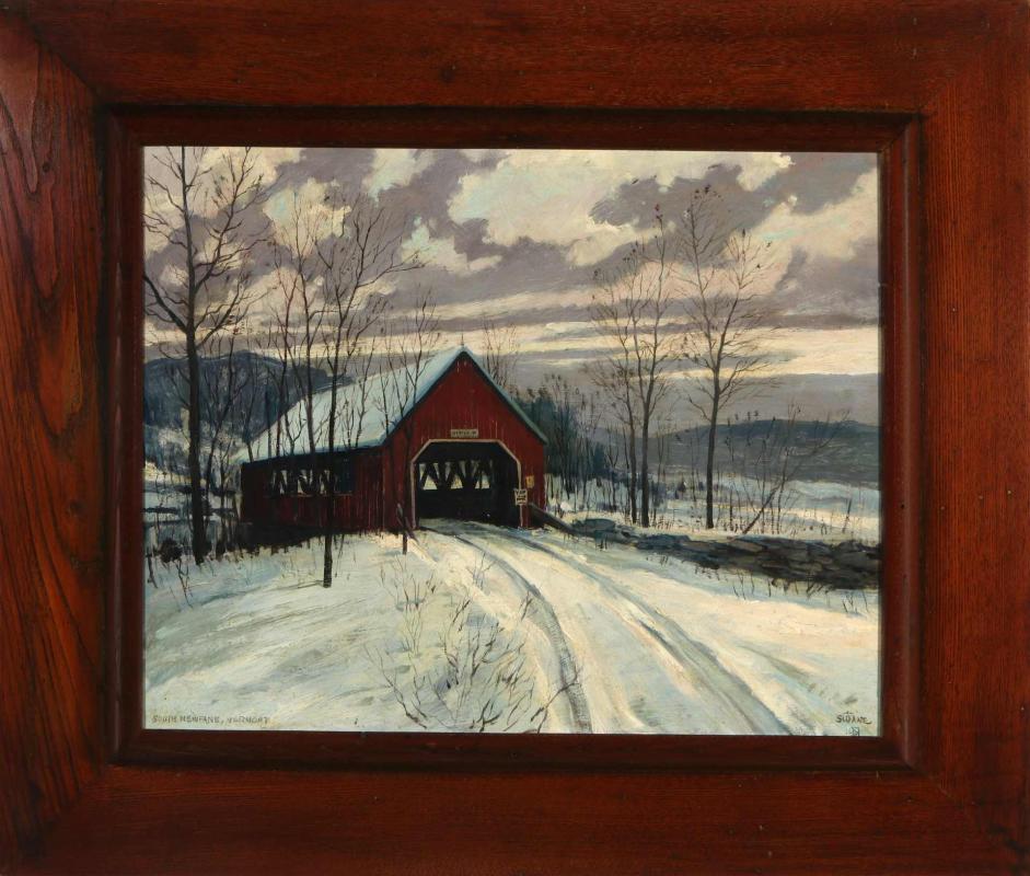 ERIC SLOANE (1905-1985) OIL ON PANEL