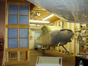 Cessna 180 Skywagon fuselage being restored - Tailwheel