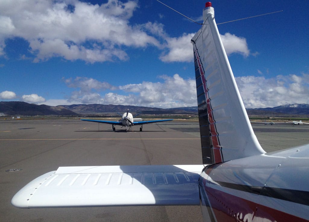 Planes at a general aviation airport