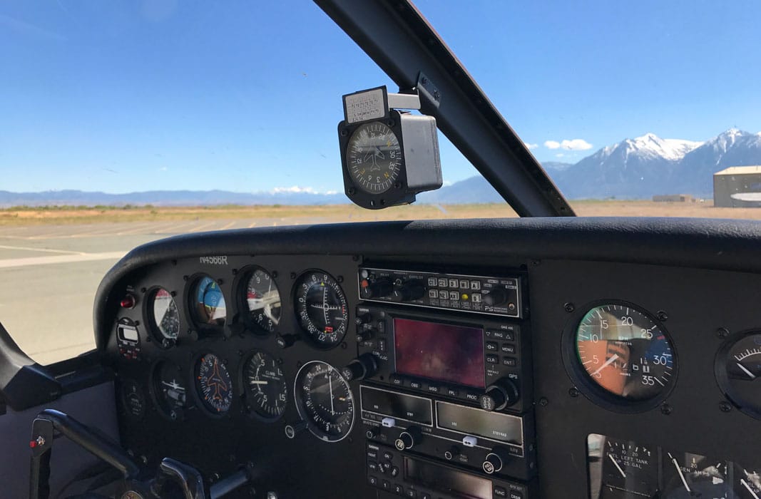 Instument panel on a Piper Cherokee