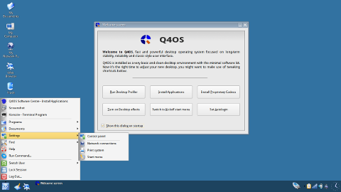 Q4OS running Trinity