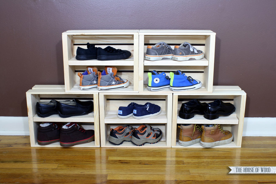 Wine Crate Shoe Storage