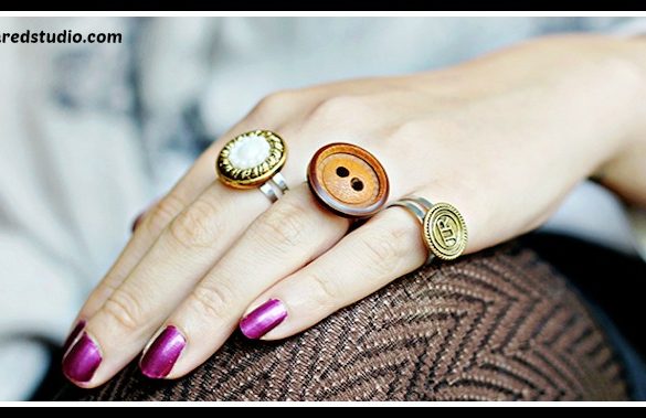 DIY Button Rings Tutorial