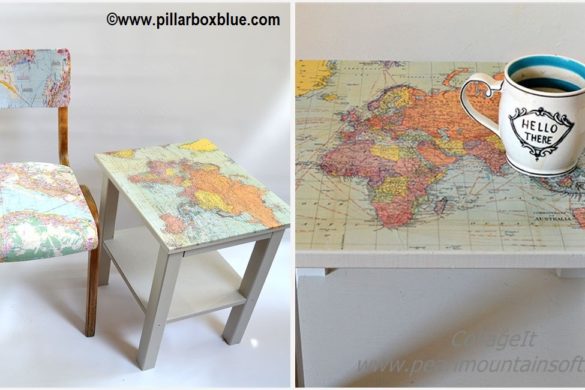 DIY Map Table and Chairs Ikea Tutorial