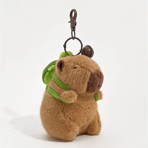 Cute Capybara Doll Plush Keychain Bag Hanging Pendant Chain Car Door Decor Keyring