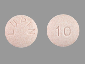 Pill LUPIN 10 is Lisinopril 10 mg