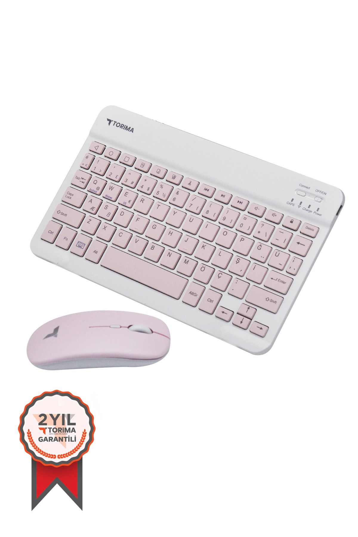 Torima Pembe Tmk-04 Bluetooth Kablosuz Klavye Ve Mouse Seti