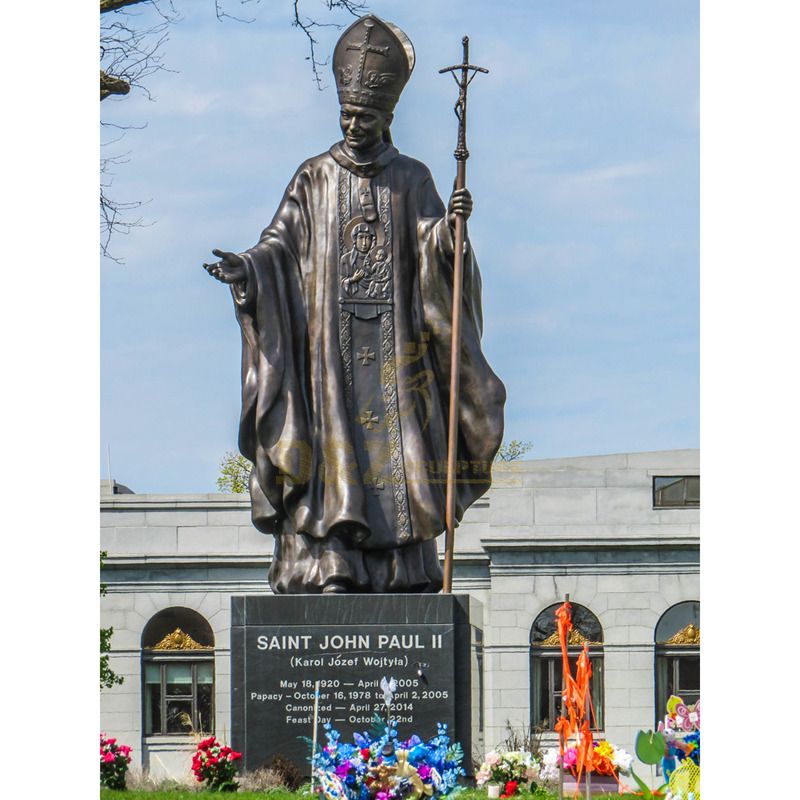 Resurrection Catholic Cemetery Metal Craft large Patch Archbishop Blesses St. John Paul II Statue