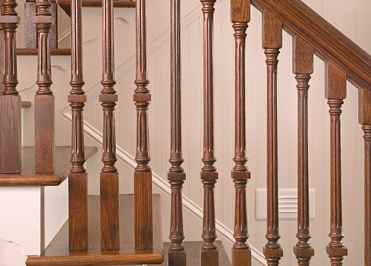 Classical wood stair parts