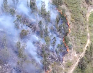 Imagen de un incendio en Ecuador.