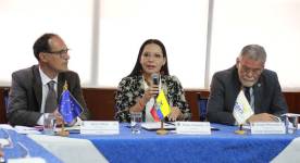 Representantes del Consejo Nacional Electoral se reunieron con un grupo de delegados de la Unión Europea.