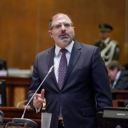 Henry Kronfle en el Pleno de la Asamblea Nacional en octubre de 2019.