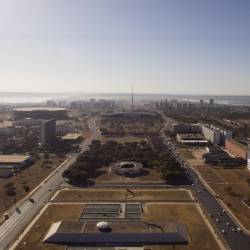 Fotografía de archivo de una vista panorámica de la capital brasileña, Brasilia.