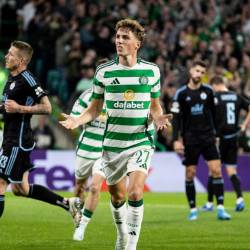 Jugadores del Celtic celebrando el triunfo.