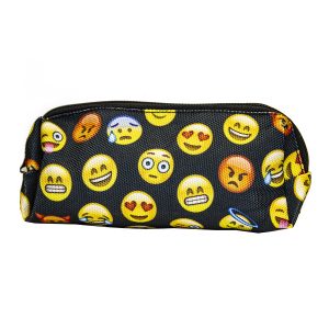 Smiley Face Emojis - Cannabis Weed Leaf Stash Bag Pouch