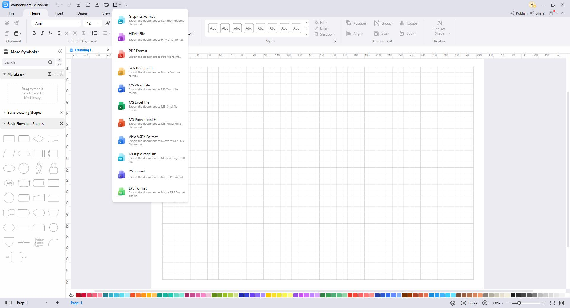 Esportazione dei file