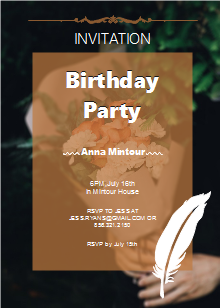 Elegant Birthday Party Invitation