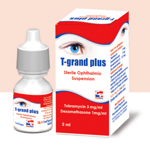 T GRAND PLUS ( DEXAMETHASONE 1 MG / ML + TOBRAMYCIN 3 MG / ML ) EYE DROPS 5 ML