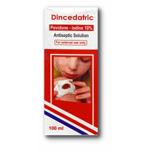 DINCEDATRIC 10% ( POVIDONE - IODINE ) ANTISEPTIC SOLUTION 100 ML