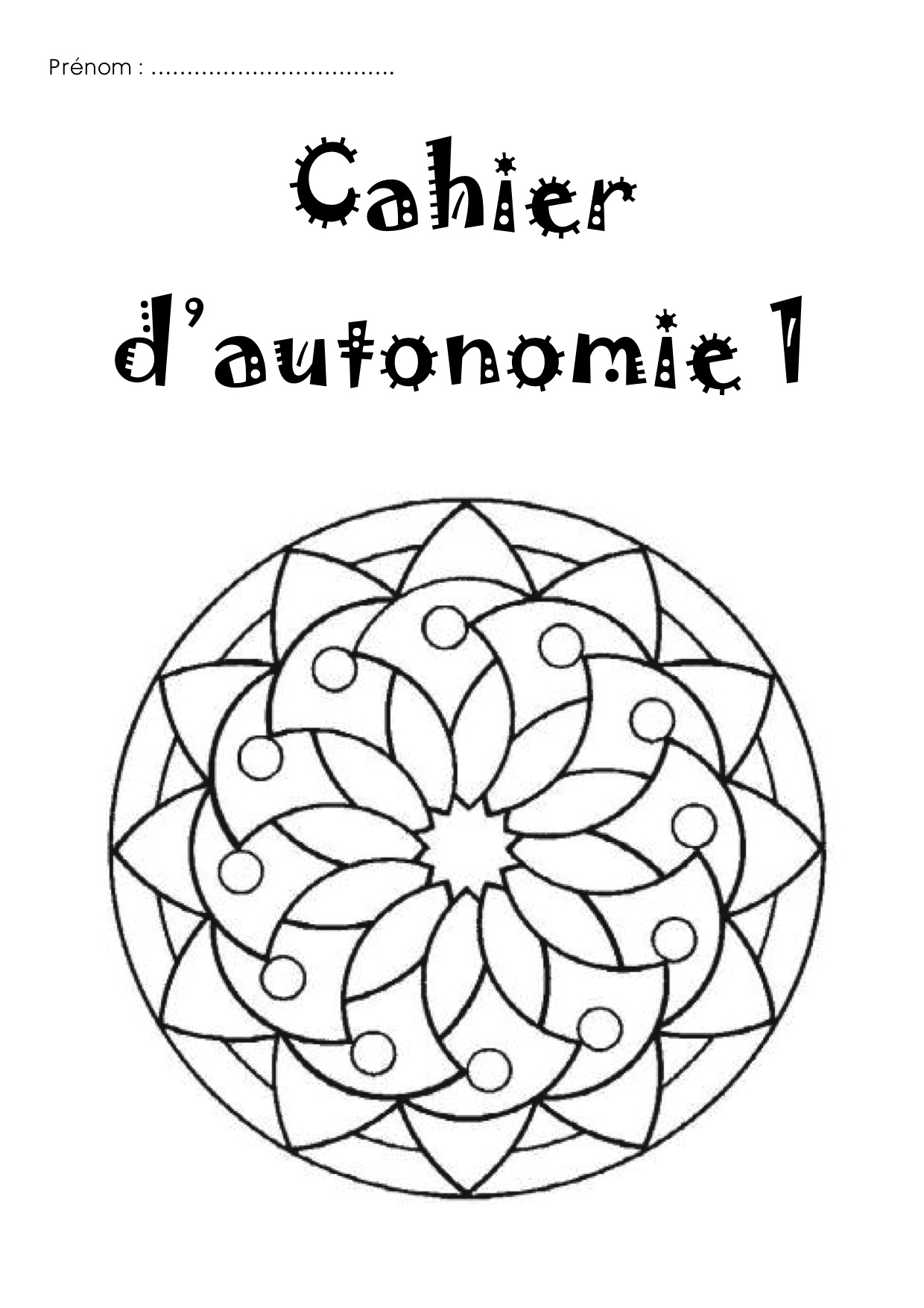 Cahier d autonomie