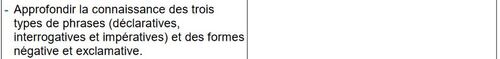 Types et formes de phrases 