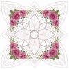 Trapunto Rose Quilt Block 7(Lg)