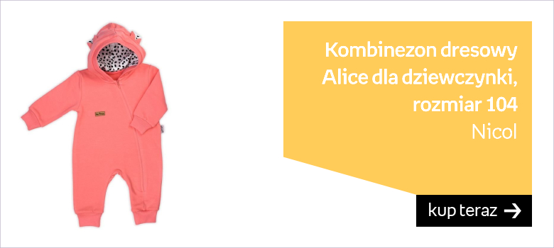 Kombinezon pajac dresowy Alice Nicol dziewczynka - 104 