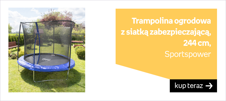 Sportspower, Trampolina ogrodowa z siatką zabezpieczającą, 244 cm 