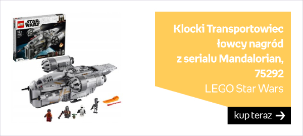 LEGO Star Wars, klocki Transportowiec łowcy nagród z serialu Mandalorian, 75292 