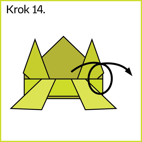 żaba origami krok po kroku