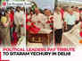 Mortal remains of CPI(M) Gen Secy Sitaram Yechury brought to CPI(M) office in Delhi; political leaders pay tribute