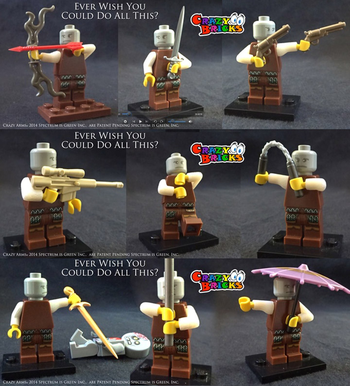 Crazy Bricks, Crazy Arms Lego Minifigures