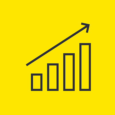 Yellow graph icon