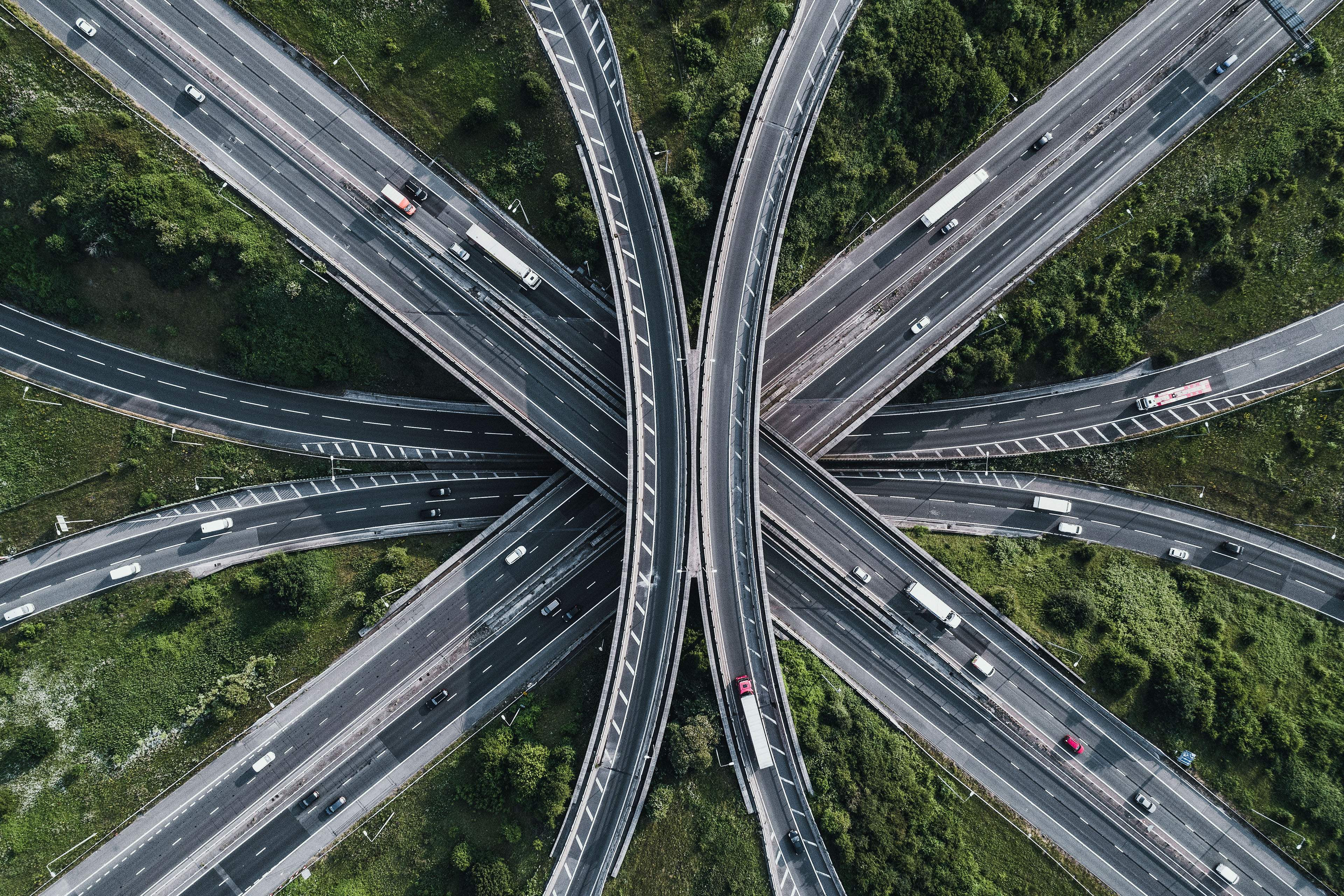 Motorway intersection in Bristol, United Kingdom