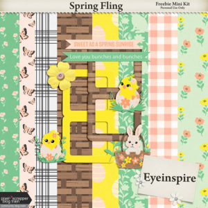 scrapbooking freebie spring easter papers elements